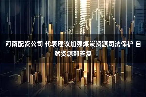 河南配资公司 代表建议加强煤炭资源司法保护 自然资源部答复