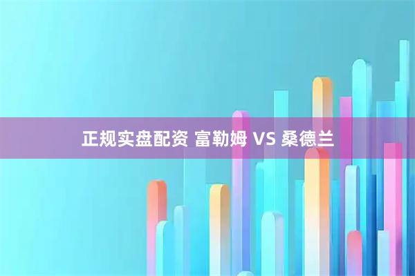 正规实盘配资 富勒姆 VS 桑德兰
