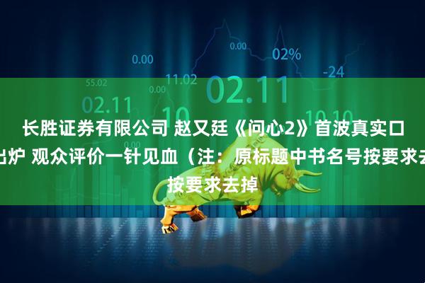 长胜证券有限公司 赵又廷《问心2》首波真实口碑出炉 观众评价一针见血（注：原标题中书名号按要求去掉